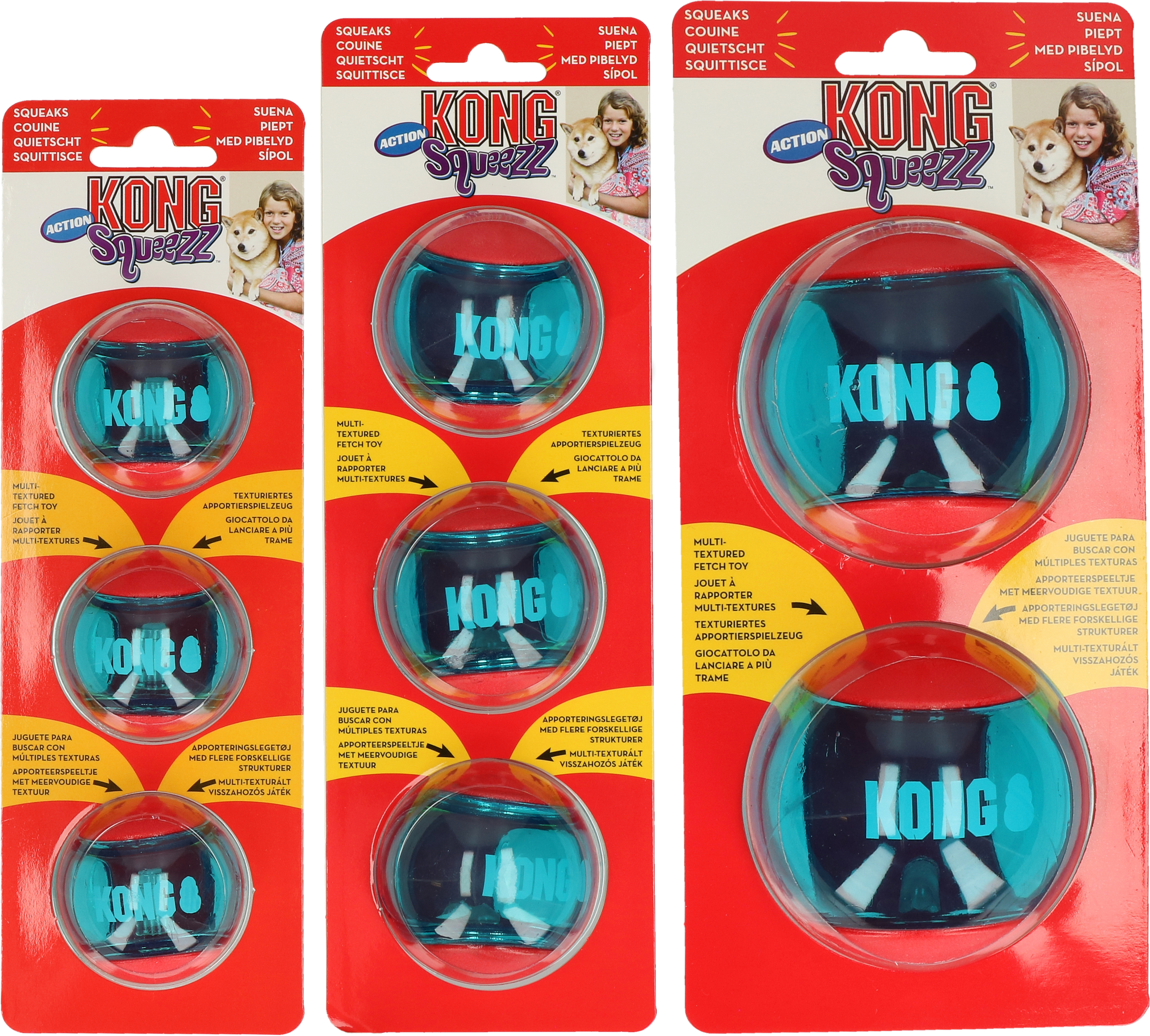 KONG Squeezz Action Red