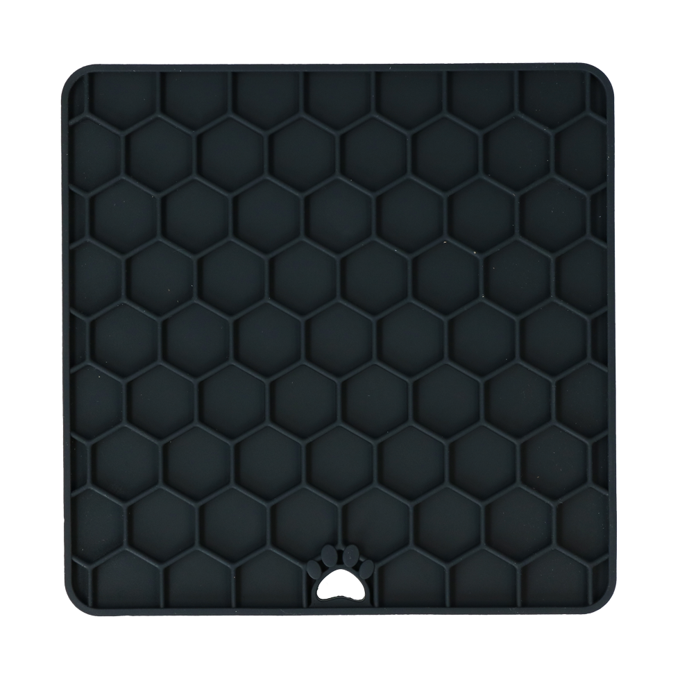 Eat Slow Live Longer Fun &Relax Lick Mat grau