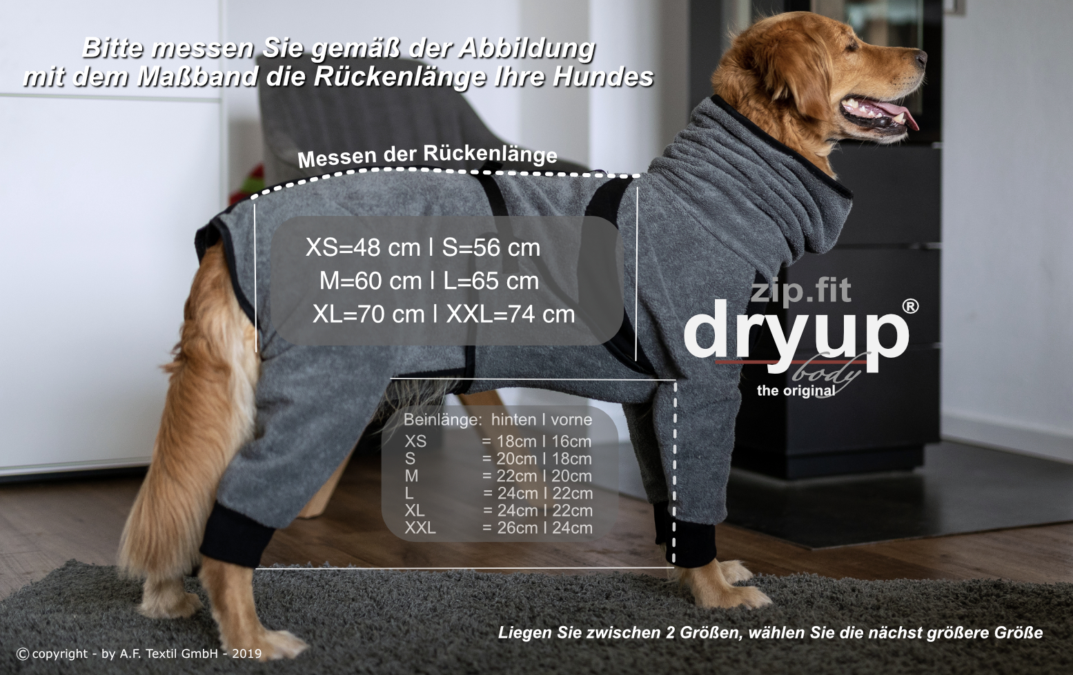 Bademantel dryup® Body zip.fit