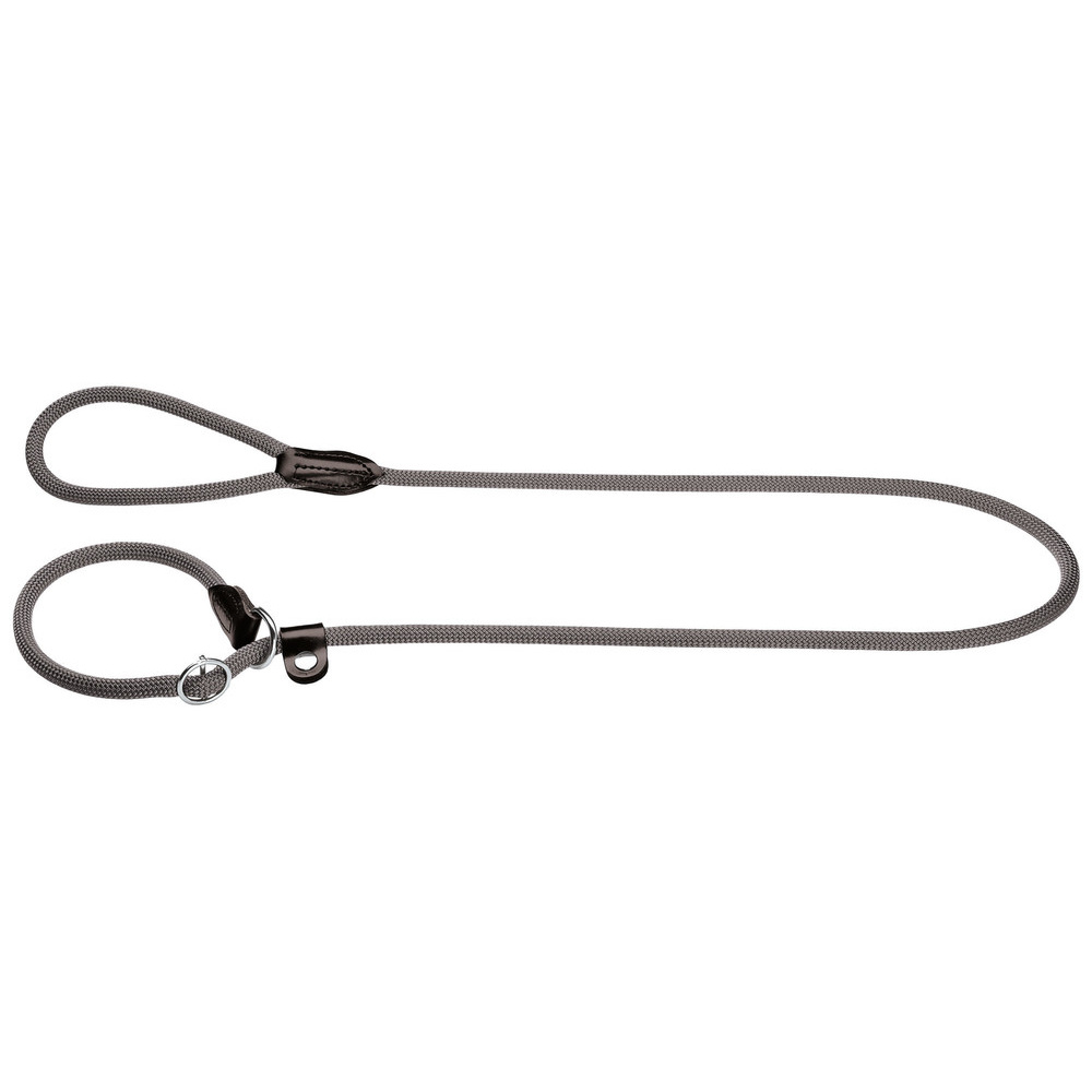 Retriever-Leine Freestyle 8/120 mit Stoppring, Tau grau