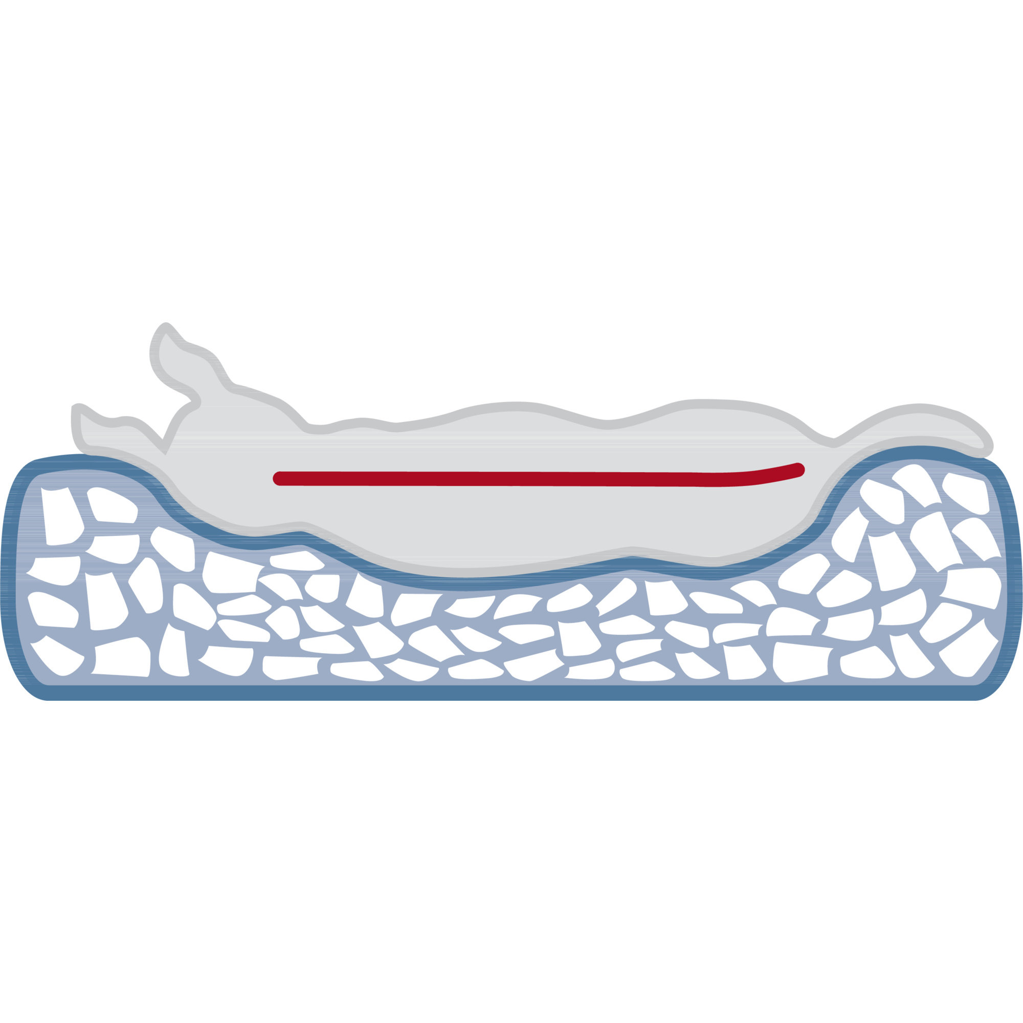 Vital Bett Pulito,eckig,100x80cm,grau