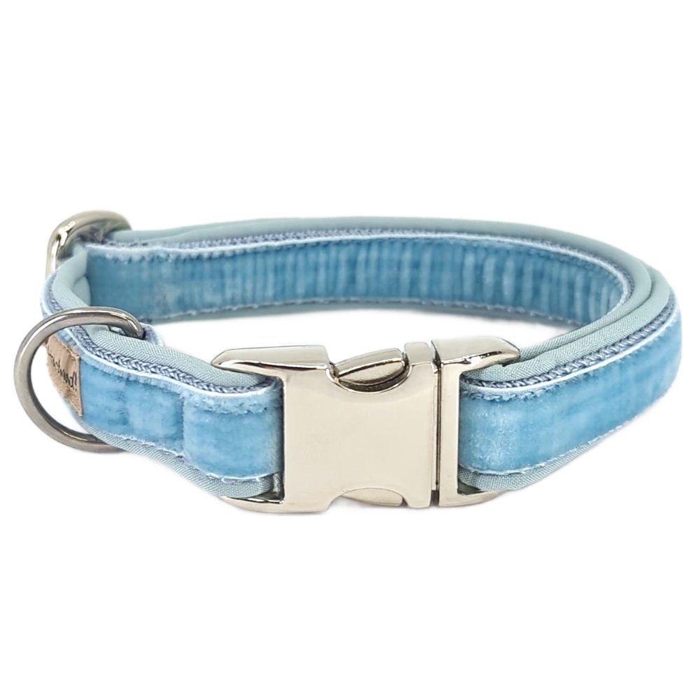 Halsband MINI SAMT Eis