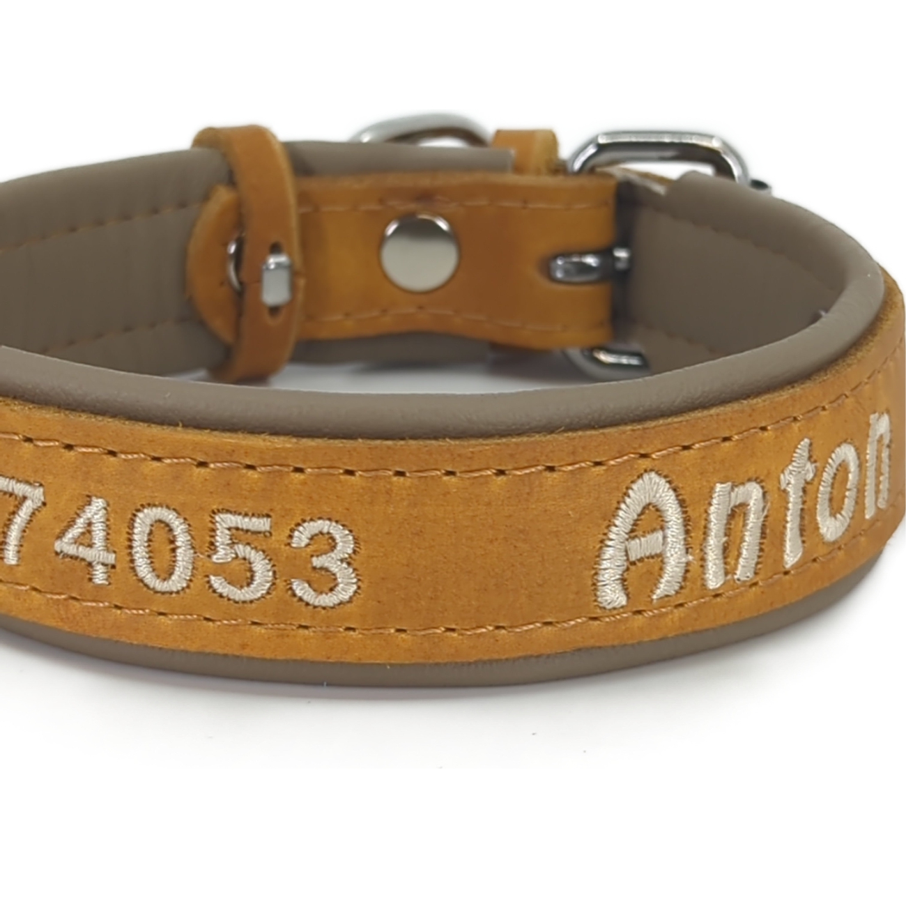 Lederhalsband CARMEL FUDGE