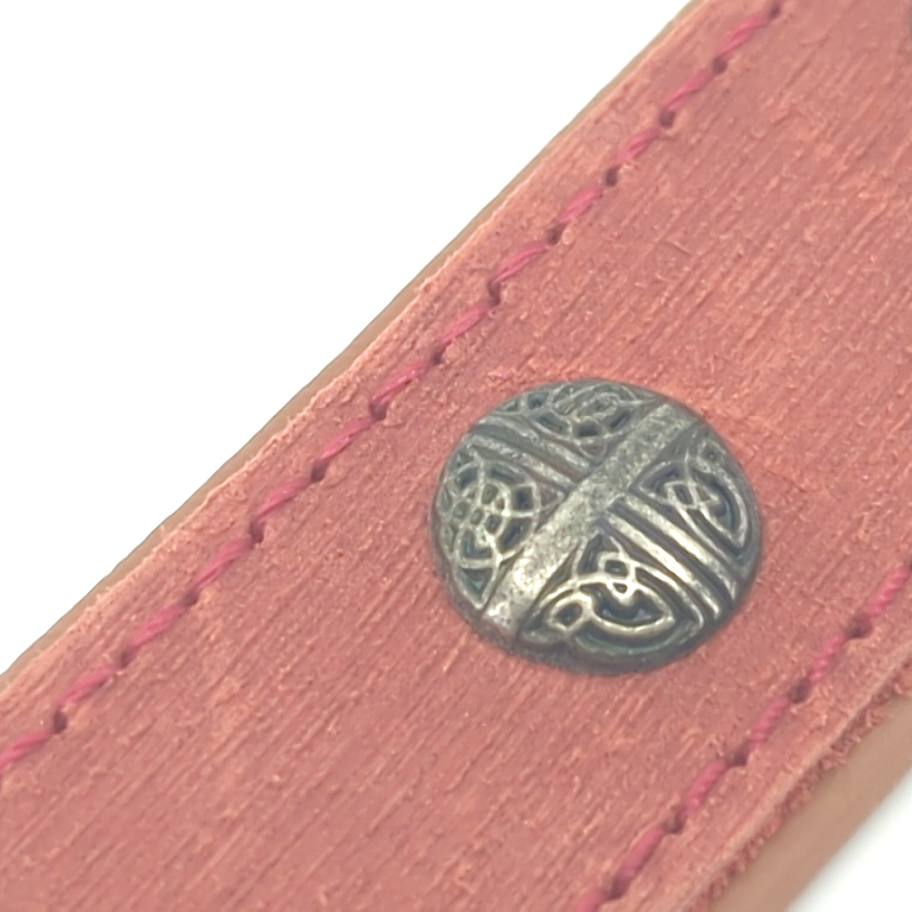 BUFFALO ORIENTAL HALSBAND, 40MM 60CM DUNKELROT / NATUR