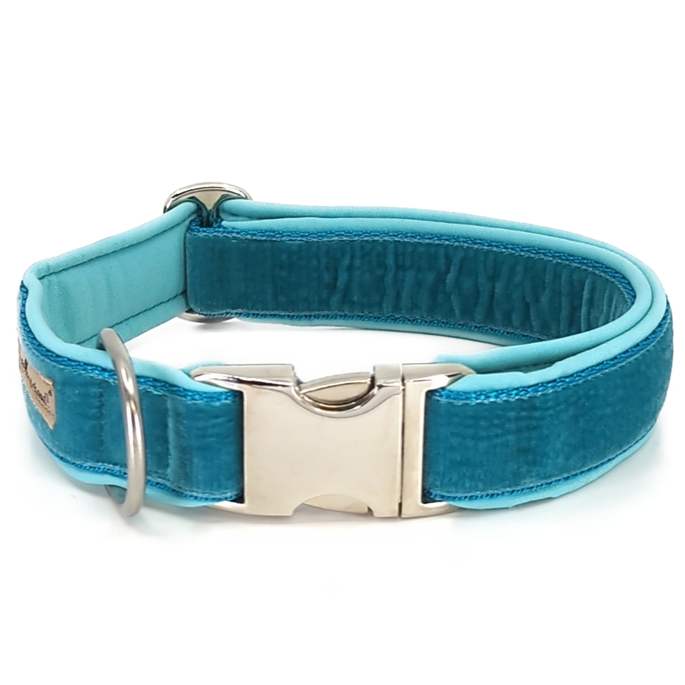 Halsband SAMT Blaugrün