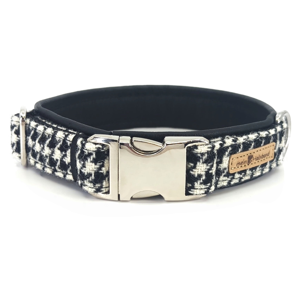 Harris Tweed® Halsband „Black Houndstooth“