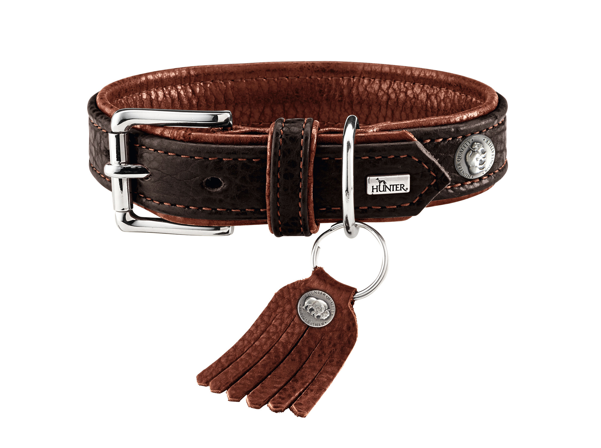 Halsband Cody 30 dunkelbraun/cognac