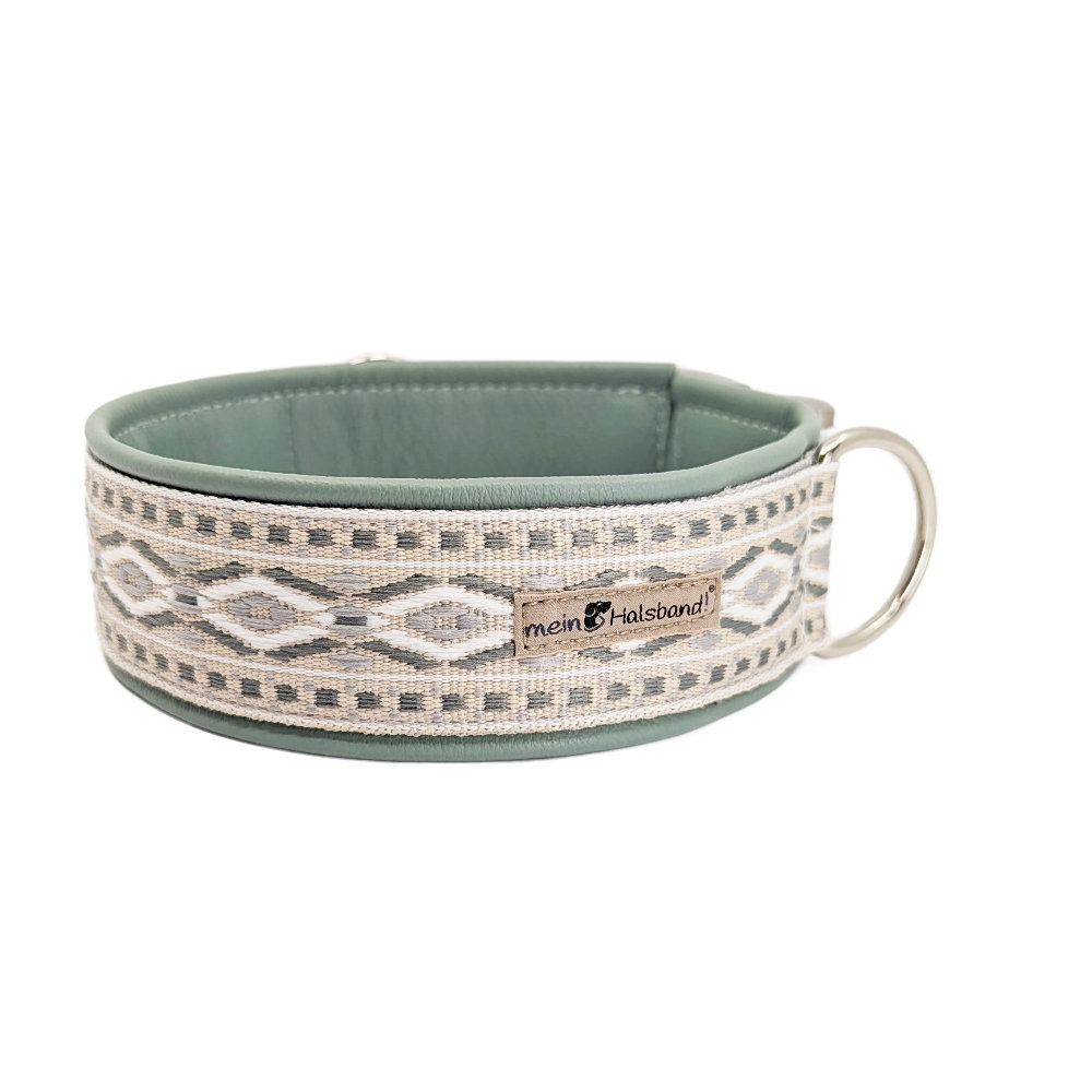 Designhalsband Moss & Sand