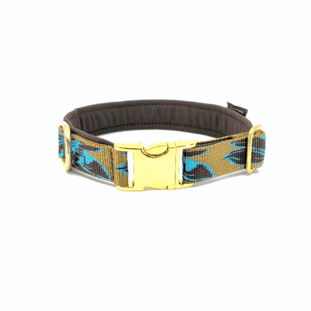 Designhalsband Safari Gold
