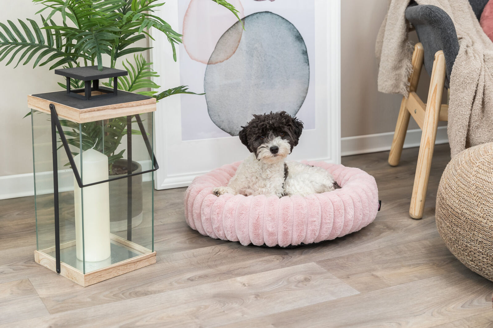 Bett LONNI rosa ⌀ 60 cm
