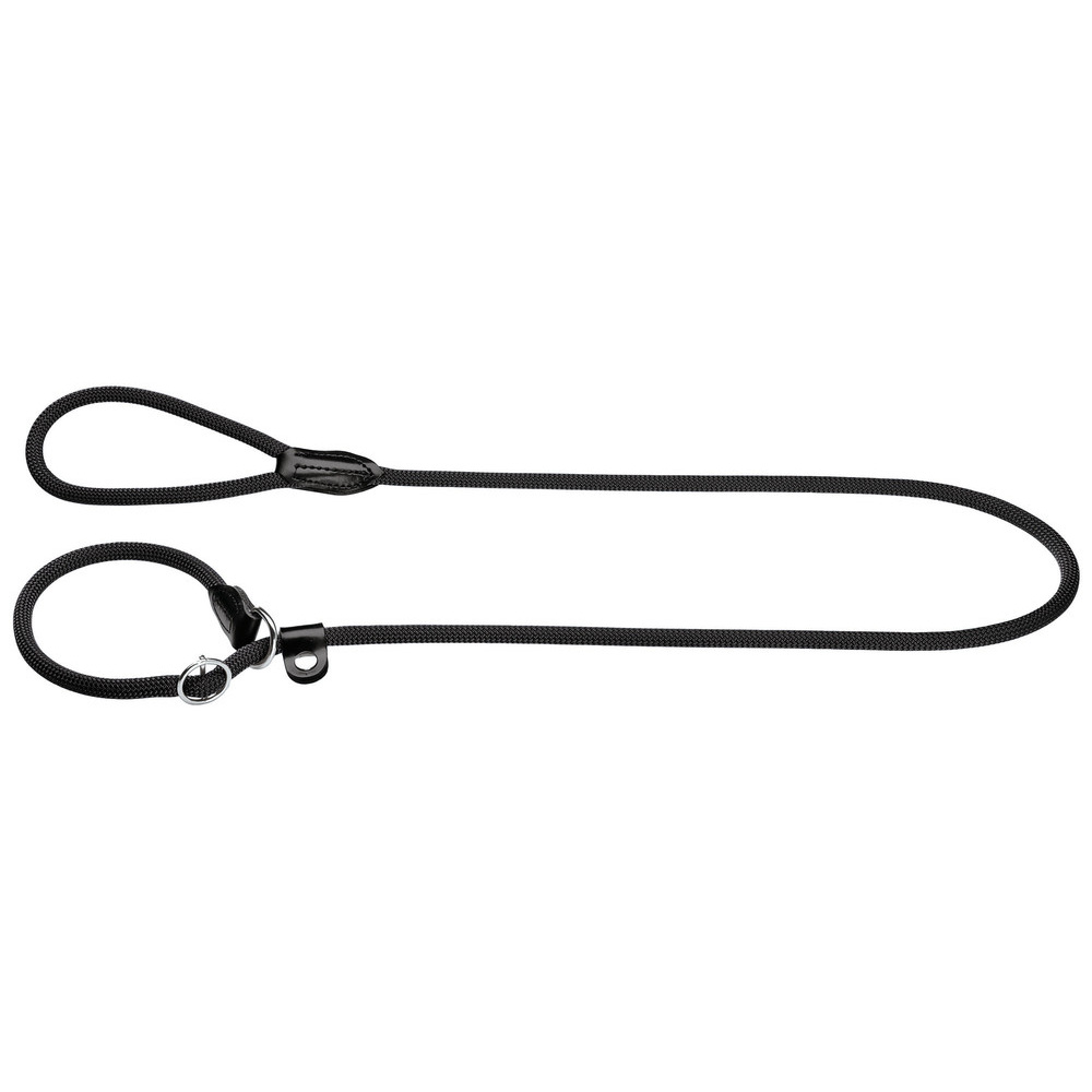 Retriever-Leine Freestyle 8/120 mit Stoppring, Tau schwarz