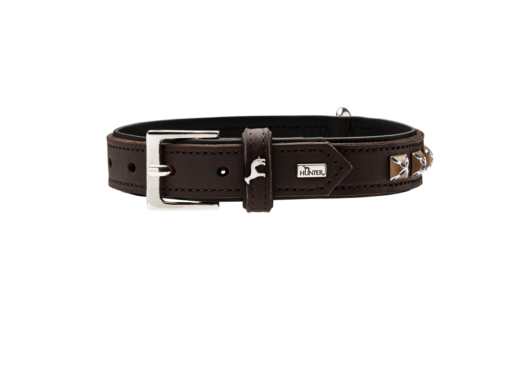 HUNTER_12391_66172_003_18-lpr Halsband Larvik Style 40 schwarz/schwarz