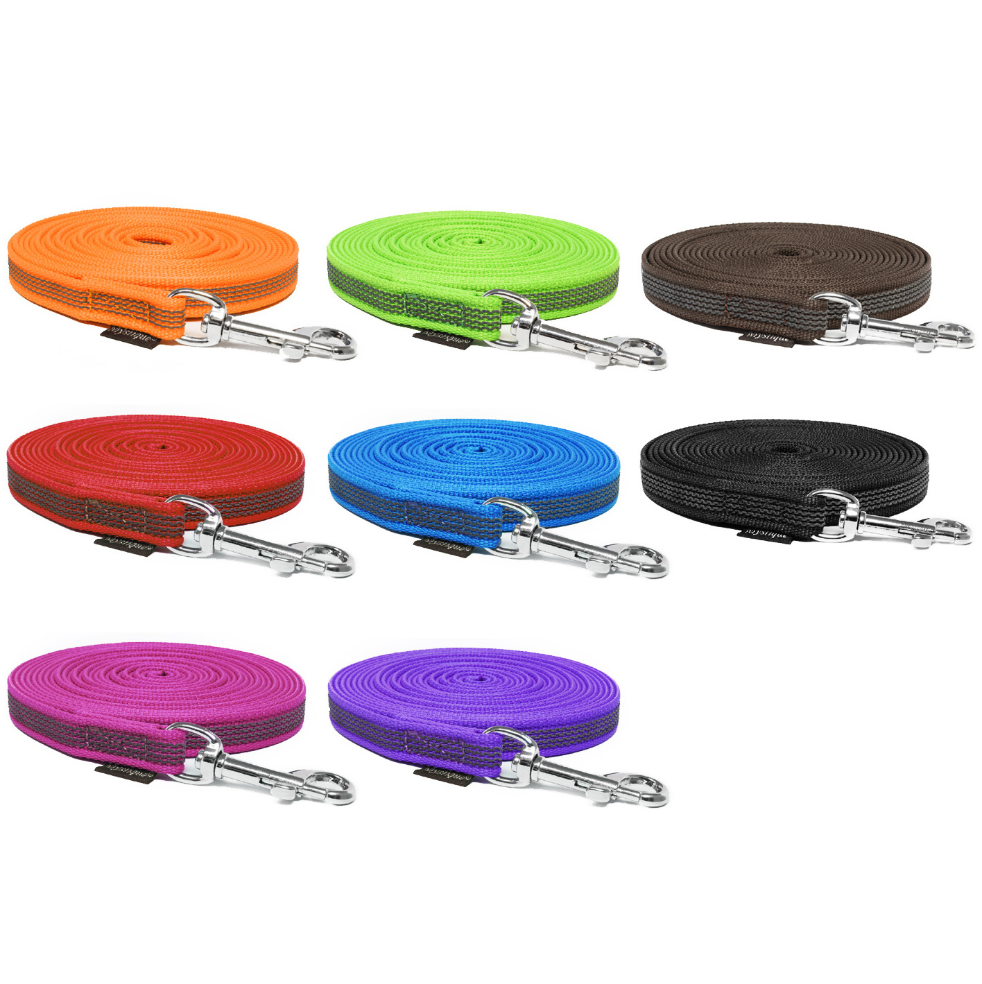 Gummierte Schleppleine 12mm purpur 5m mit HS