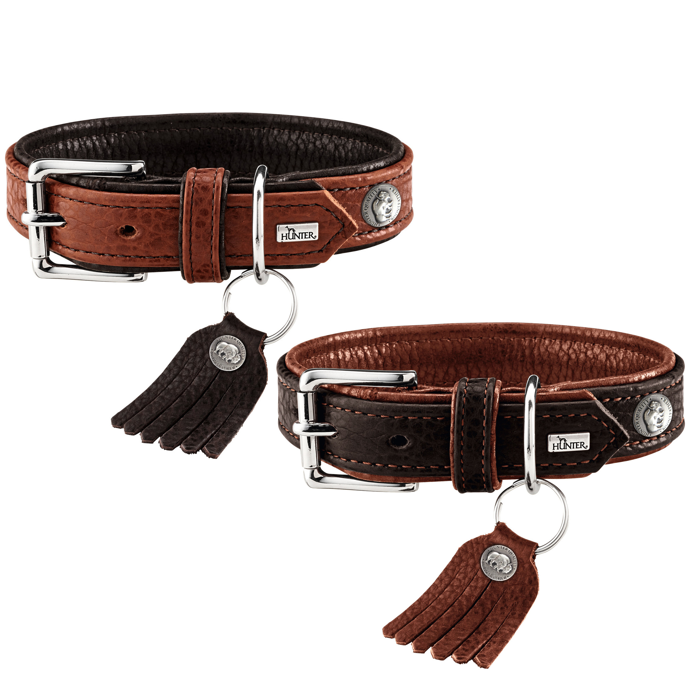 Halsband Cody 30 dunkelbraun/cognac