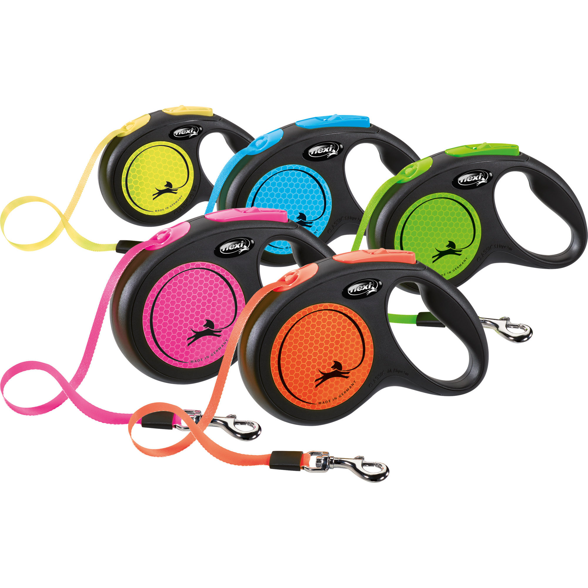 flexi New Neon S Gurt 5m neonblau