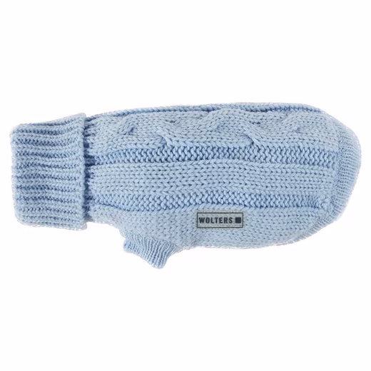 Zopf-Strickpullover sky blue