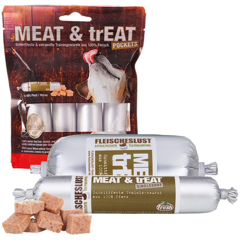 Meat & Treat Single Shot Pferd 80g