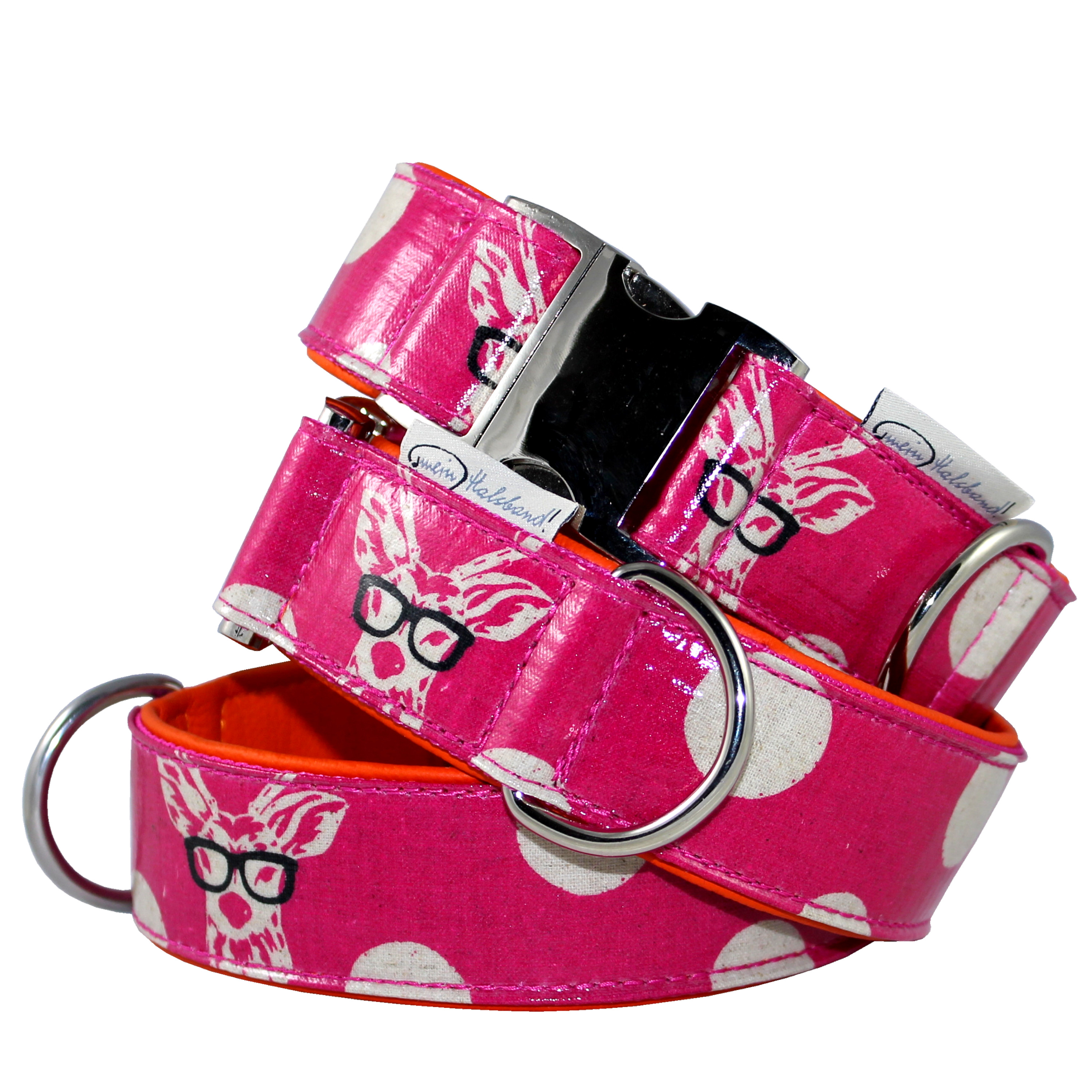 Hirsch_pink_mit Designhalsband OH MY DEER!