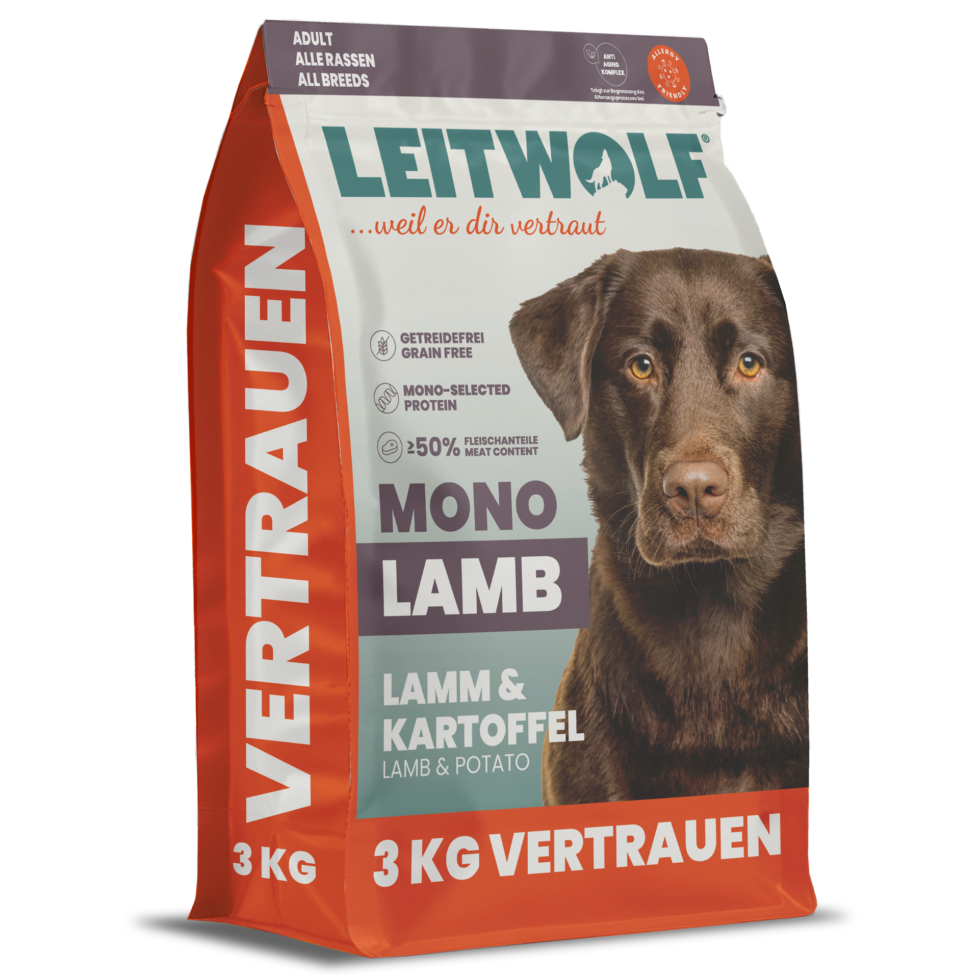 Leitwolf MONO LAMB ADULT - Lamm & Kartoffel