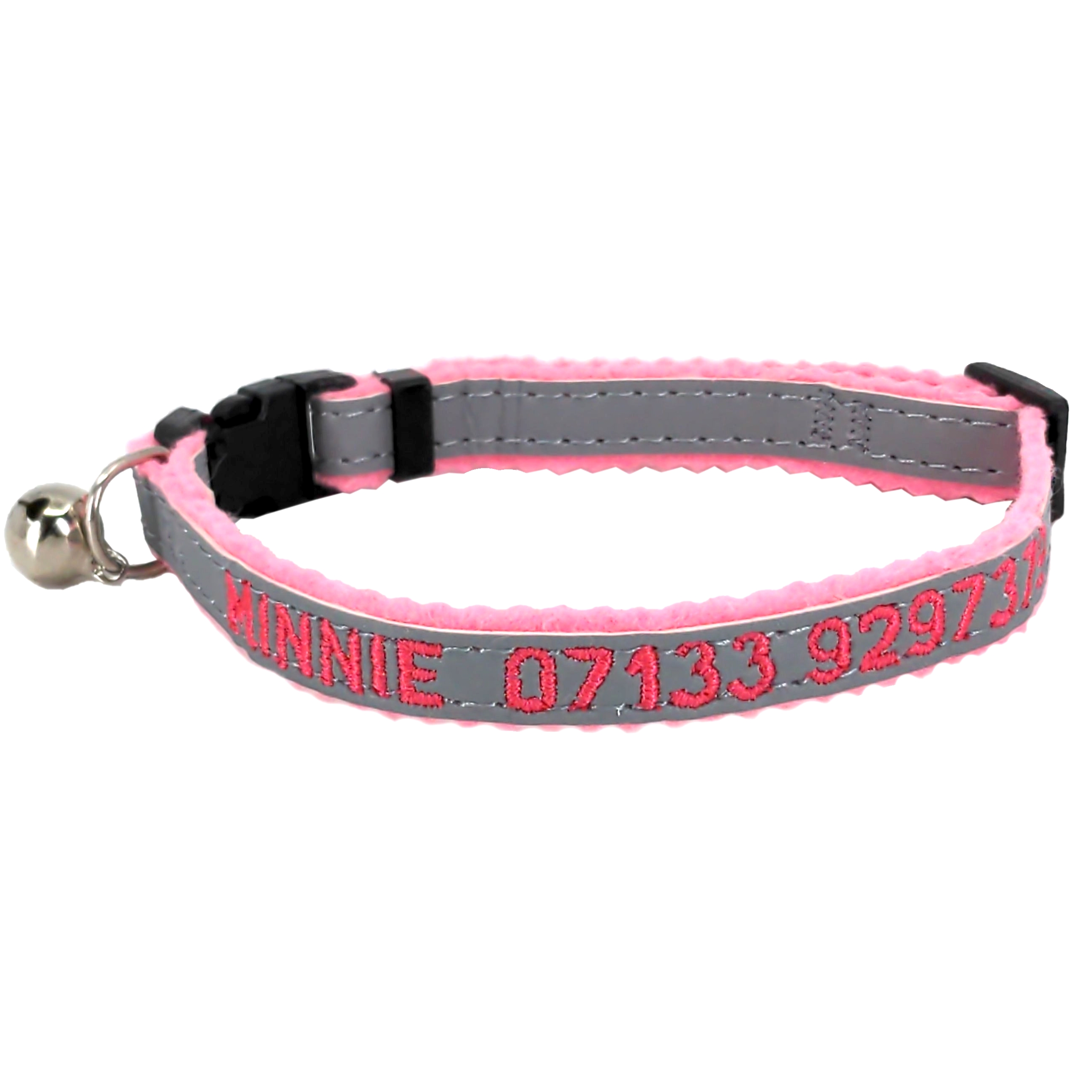 Katzenhalsband Reflex m. Klickverschluß rosa