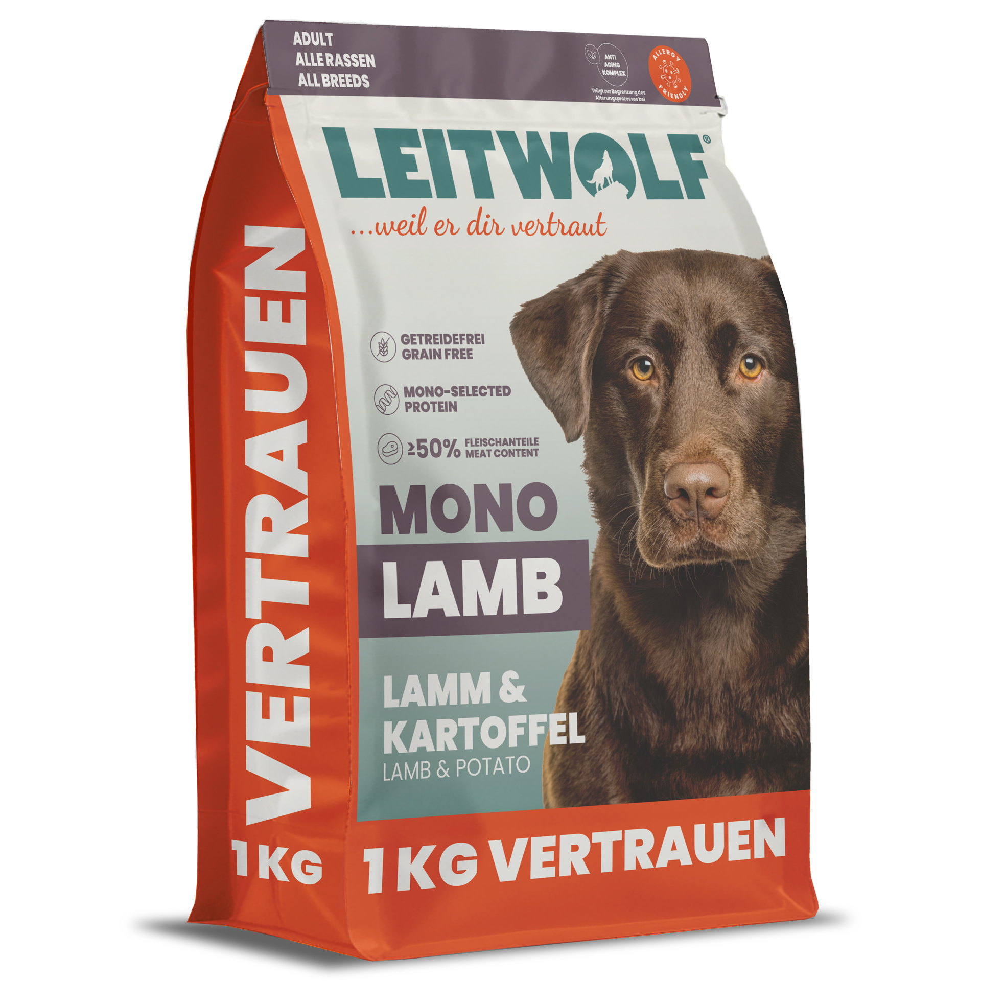 Leitwolf MONO LAMB ADULT - Lamm & Kartoffel