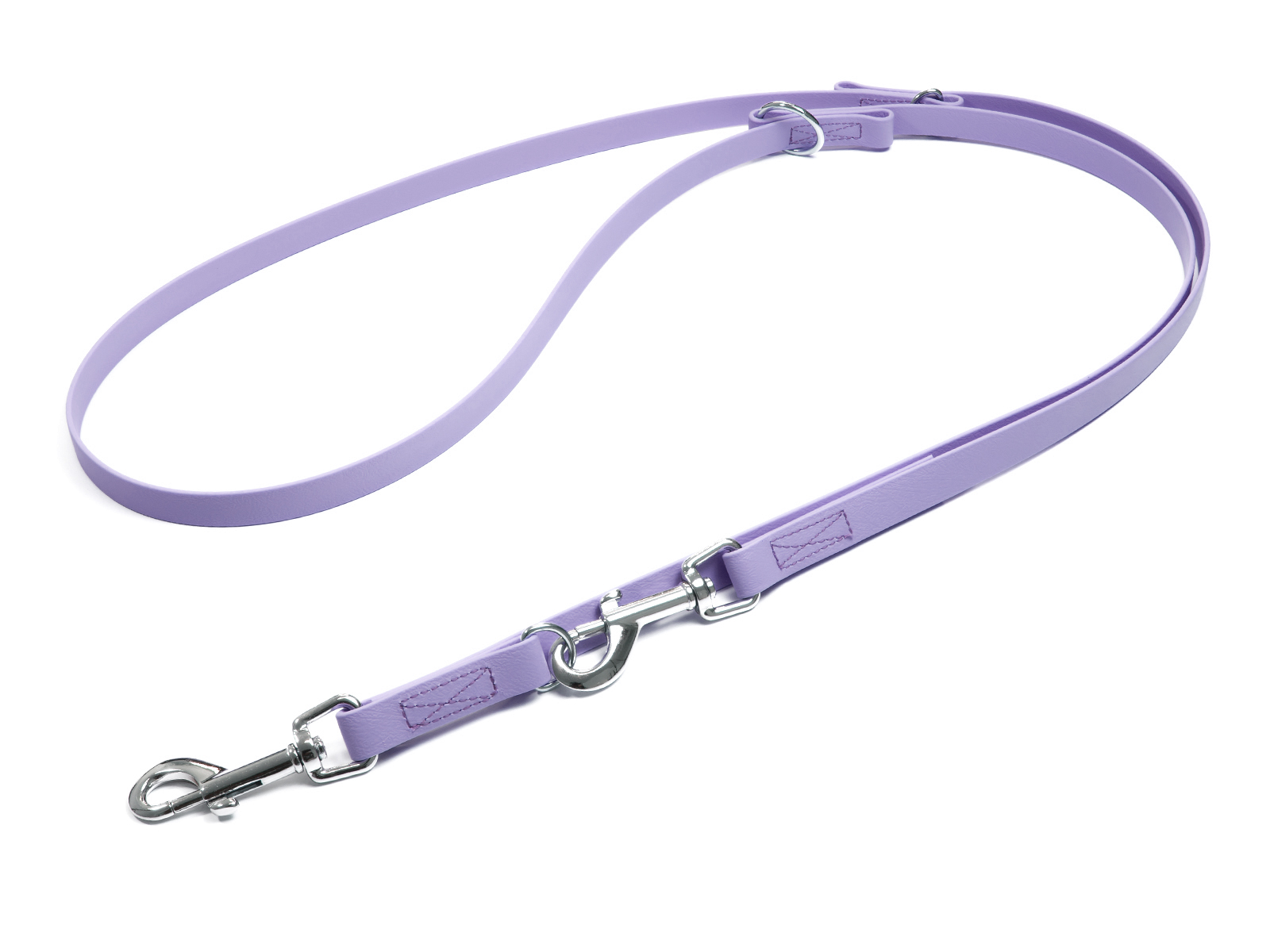 Biothane_adjustable_leash_sewn_16-19mm_pastell_purple_snap_hook_big_web Mystique Biothane verstellbare Führleine