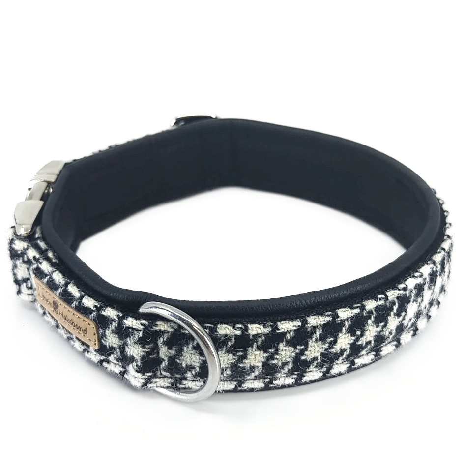 Harris Tweed® Halsband „Black Houndstooth“