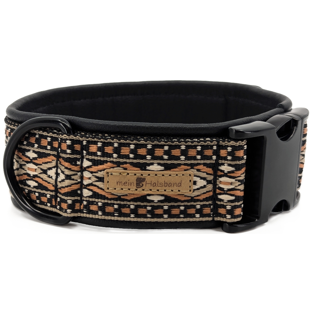 Designhalsband Black & Black