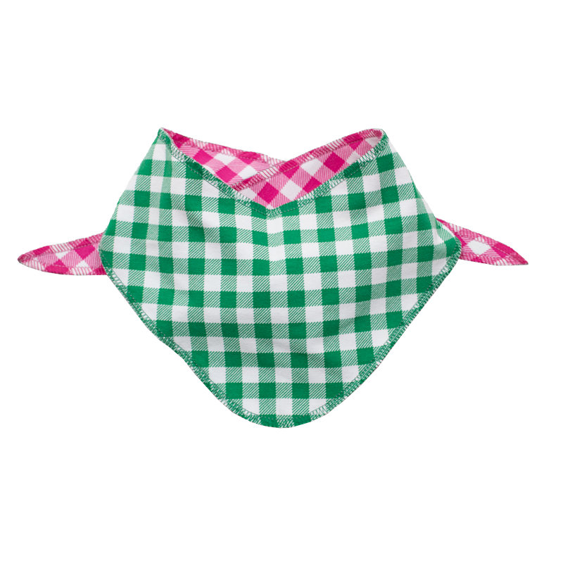 Wendehalstuch Vichy pink-grün