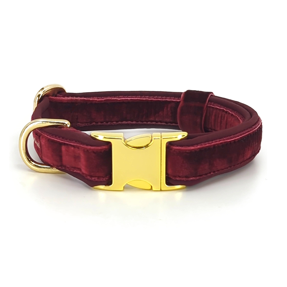 Halsband MINI SAMT Ruby