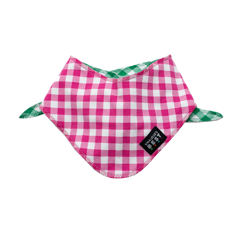 Wendehalstuch Vichy pink-grün