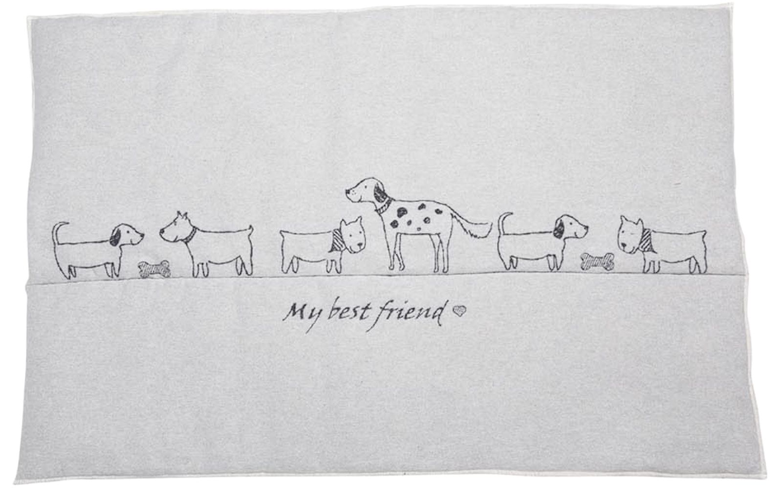 SILVRETTA gefütterte Hundematte "my best friends" 80/120cm filz