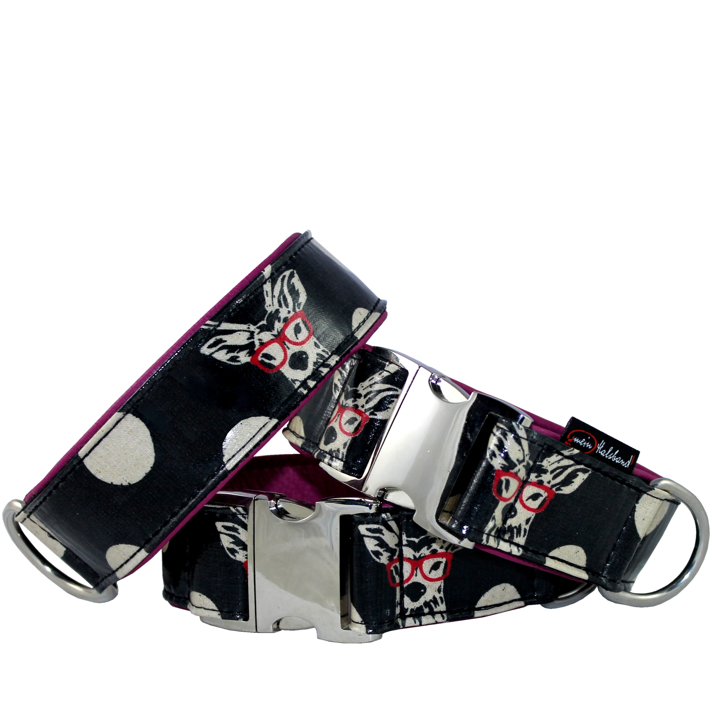 Hirsch_schwarz_mit Designhalsband OH MY DEER!