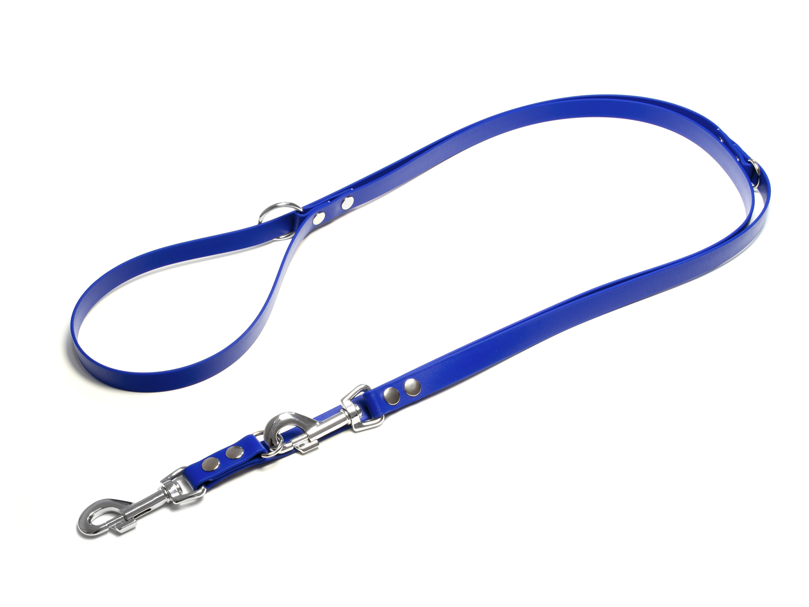 Biothane_adjustable_leash_16_19mm_blue_big_web Mystique Biothane verstellbare Führleine