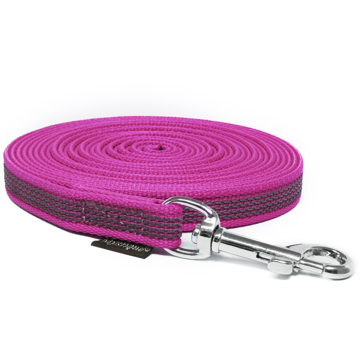 Gummierte Schleppleine 20mm purpur 10m mit HS