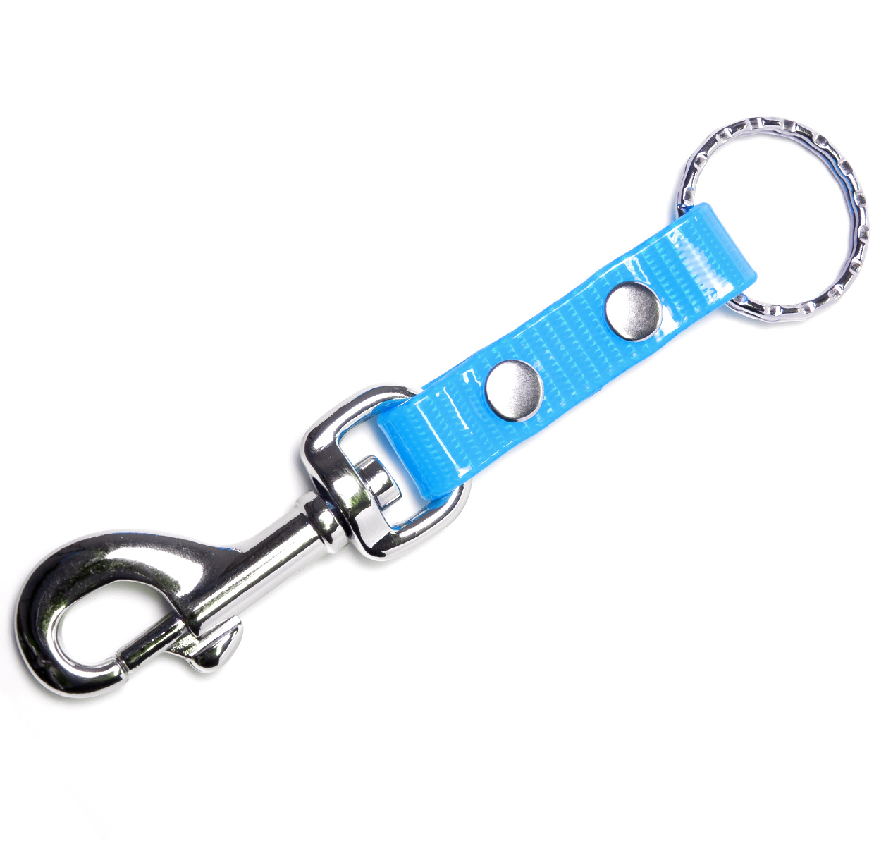 Biothane_key_case_gold_light_blue_big_web Biothane Schlüsselanhänger 13mm neonpink
