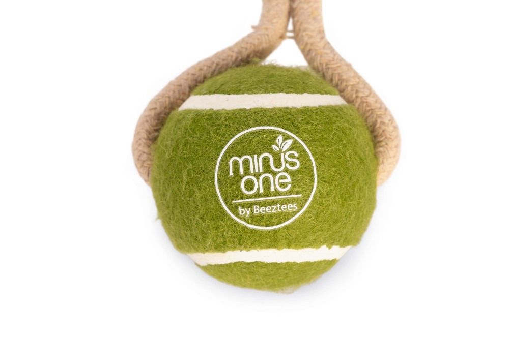 BZ Minus One Duo Tennisball ,grün/beige mit Seil