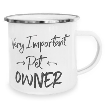 Emaille-Tasse: Very Important Pet Owner