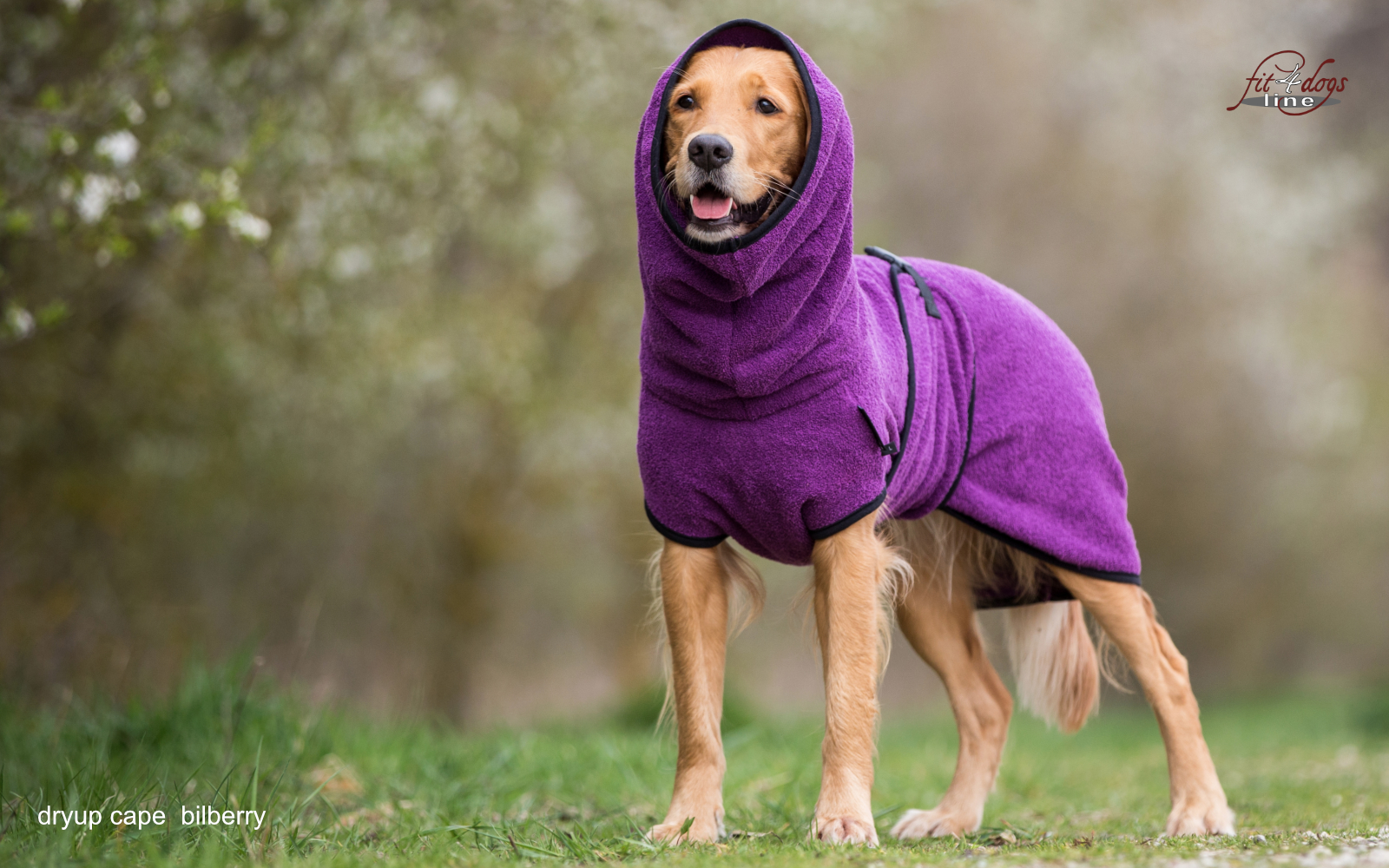 dryup-cape-bilberry-posing Dryup Cape M 60cm bilberry (lila)