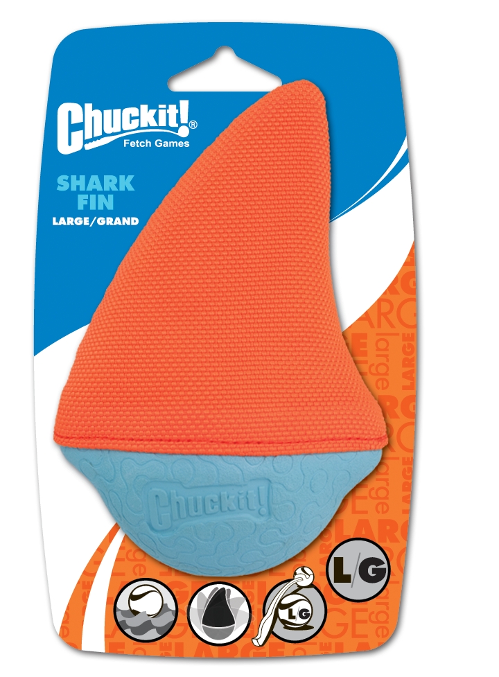 Chuckit! Schwimmspielzeug Groß - shark fin - orange