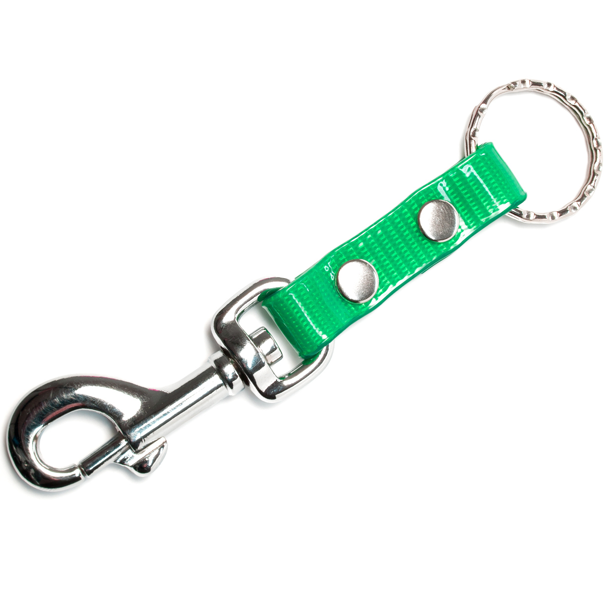 Biothane_key_case_gold_green_big_web Biothane Schlüsselanhänger 13mm neonpink