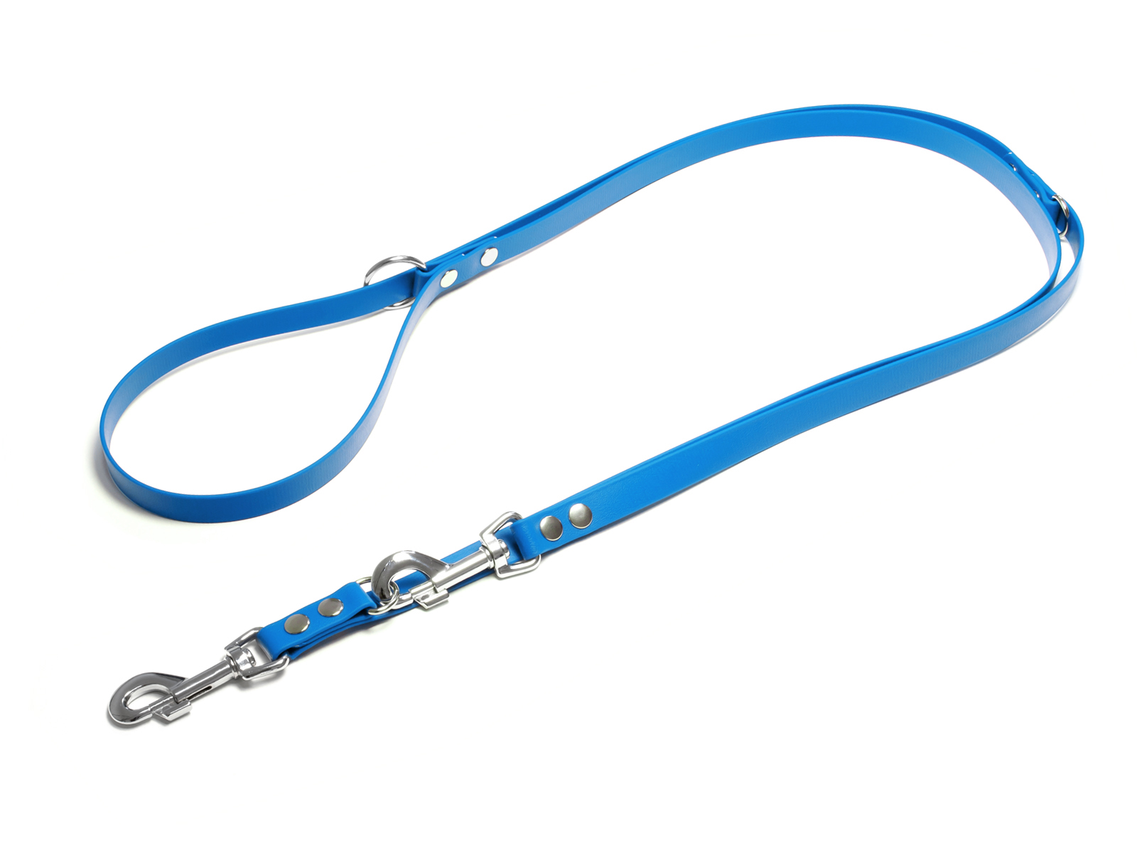 Biothane_adjustable_leash_16_19mm_light_blue_big_web Mystique Biothane verstellbare Führleine