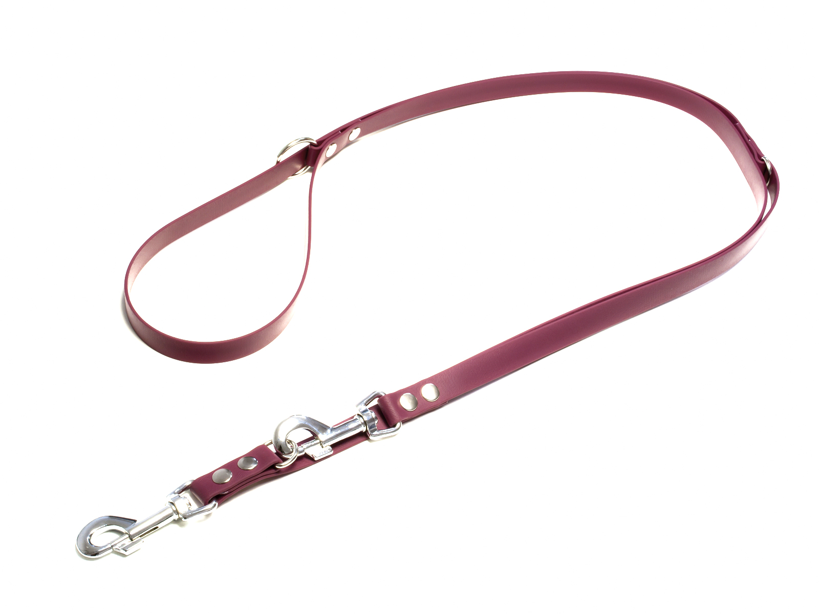 Biothane_adjustable_leash_16_19mm_winered_big_web Mystique Biothane verstellbare Führleine