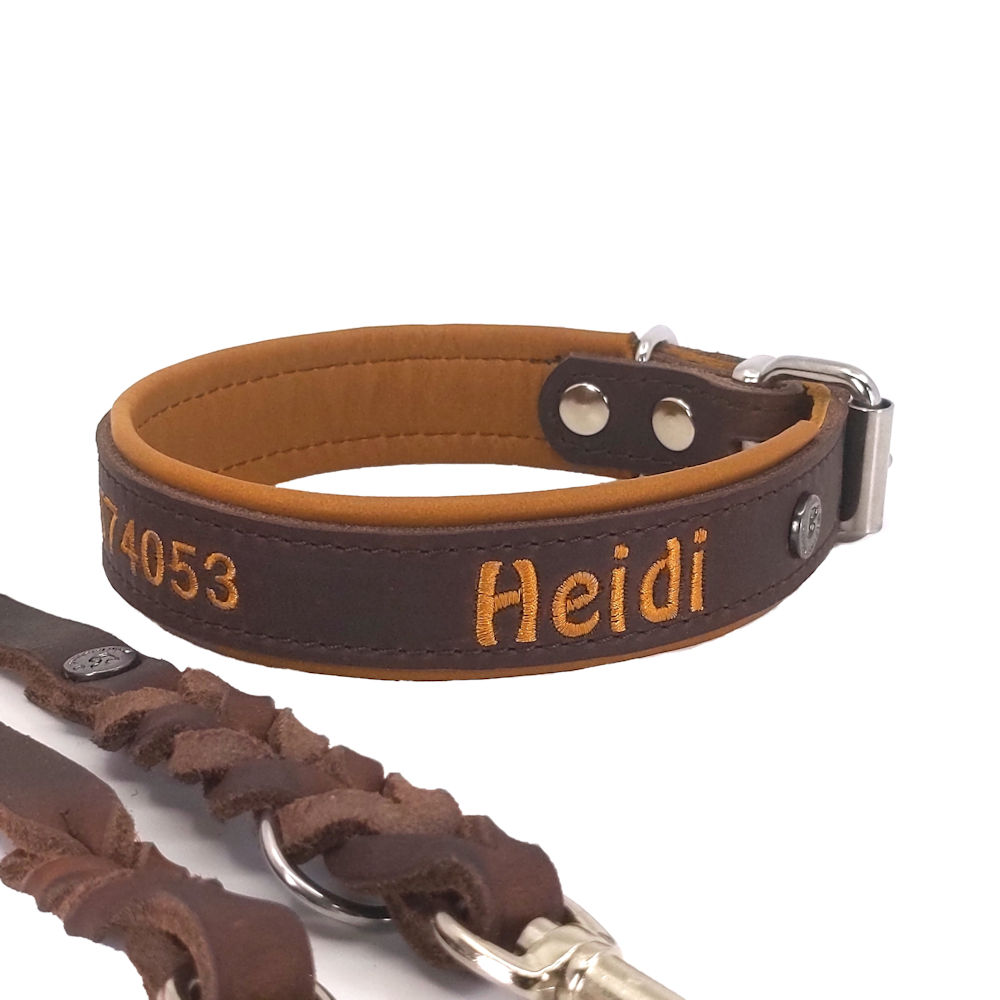 Lederhalsband CLASSIC BROWN