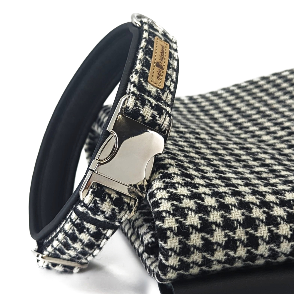 Harris Tweed® Halsband „Black Houndstooth“