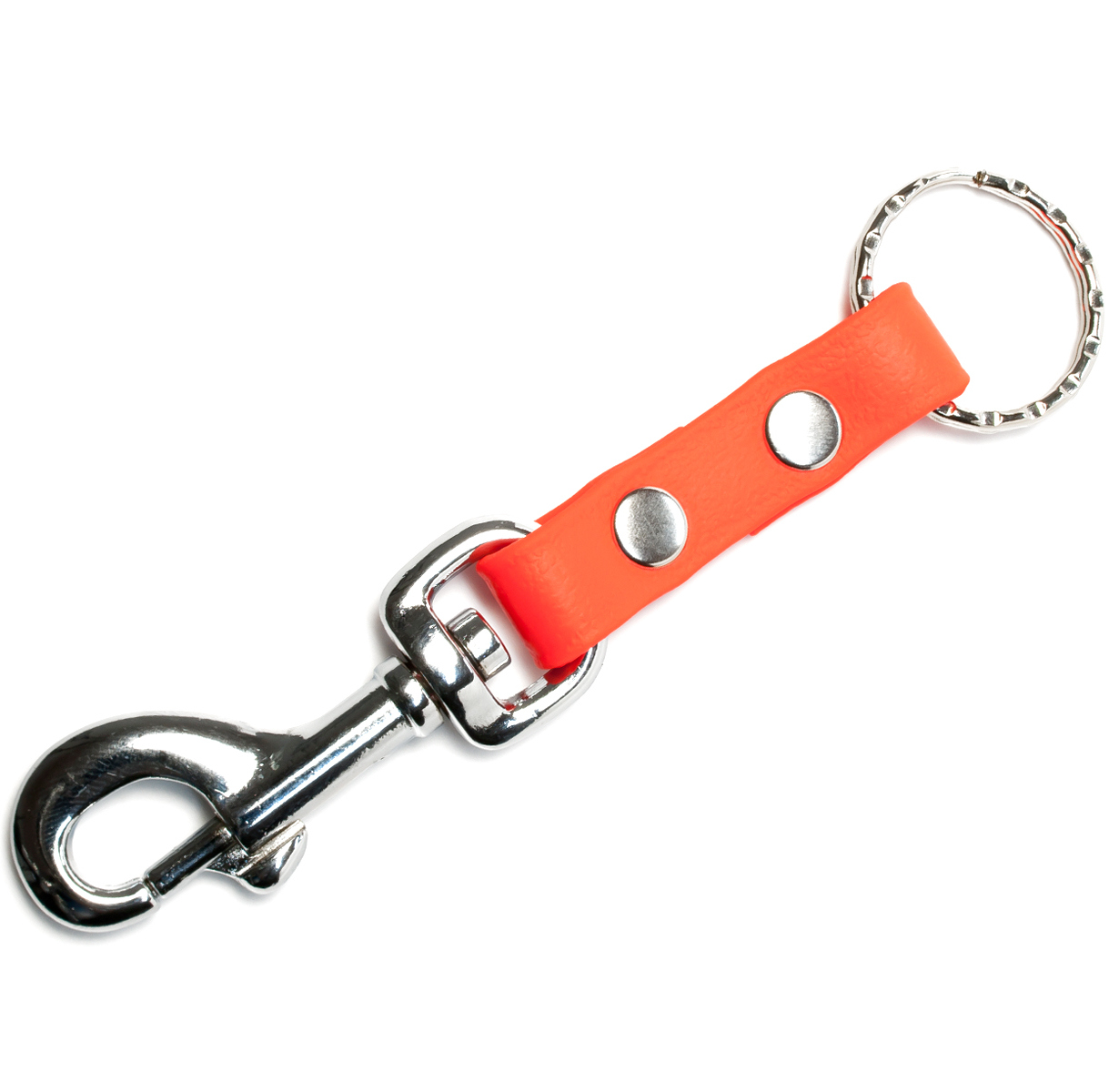 Biothane Schlüsselanhänger 13mm neonorange