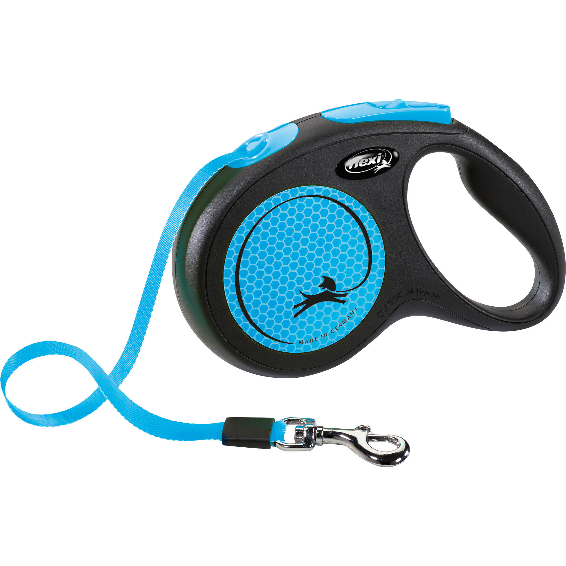 flexi New Neon S Gurt 5m neonblau