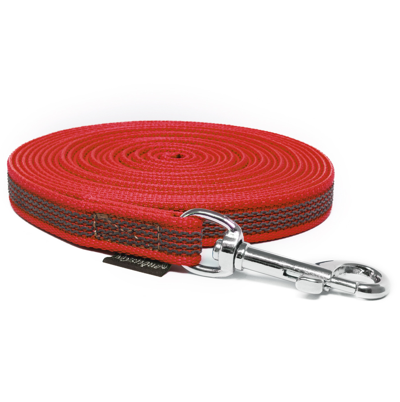 Gummierte Schleppleine 15mm rot 10m mit HS