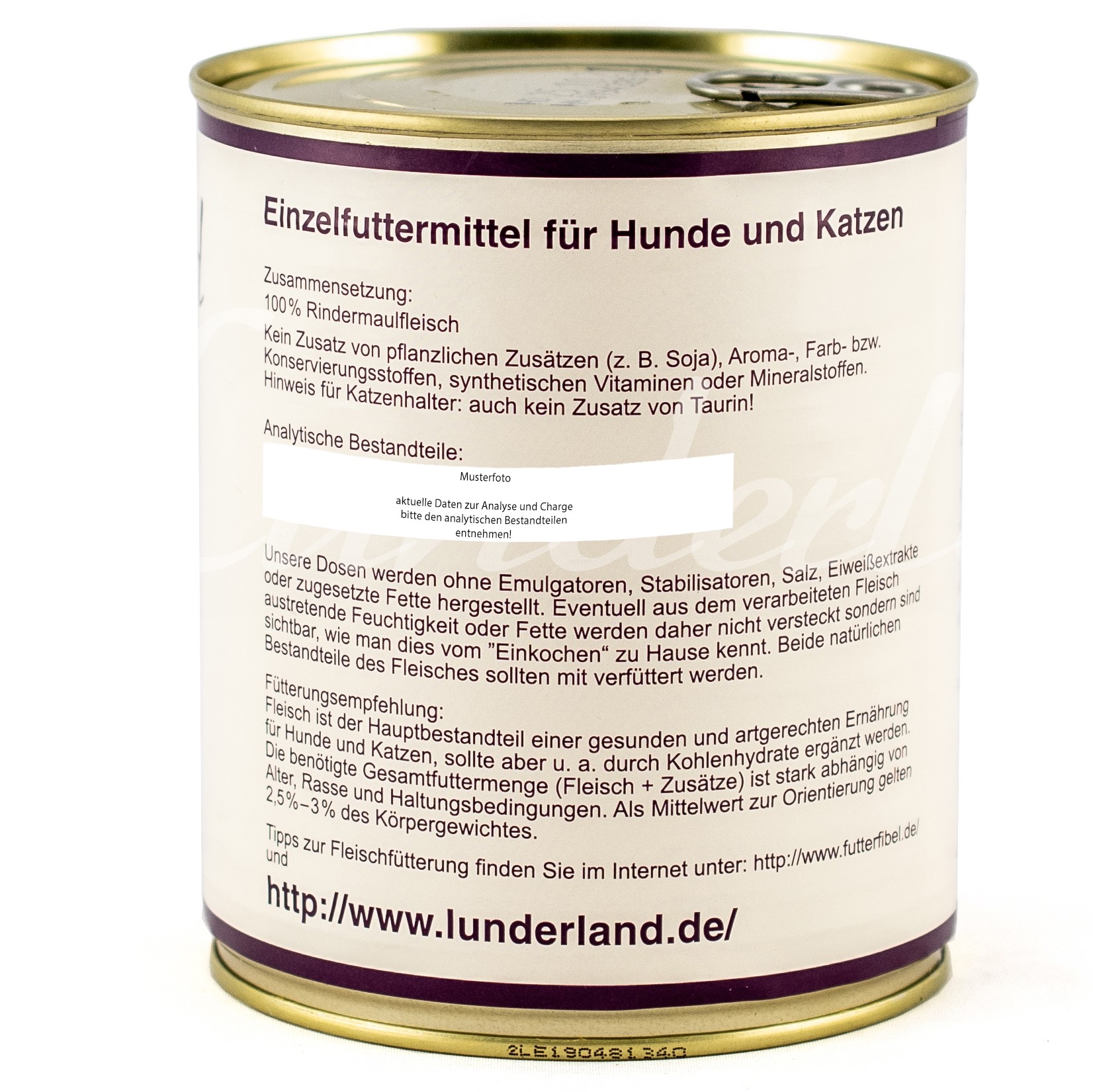 Lunderland Maulfleisch Dose